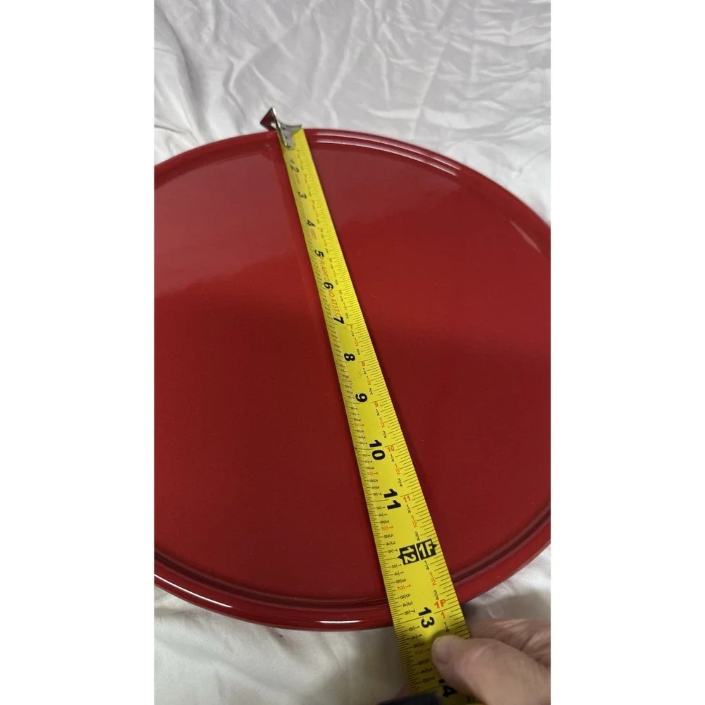 Emile Henry Flame Red Ceramic Tart Tarte Tatin 2 Piece Set Cook/Serve Bake Dish